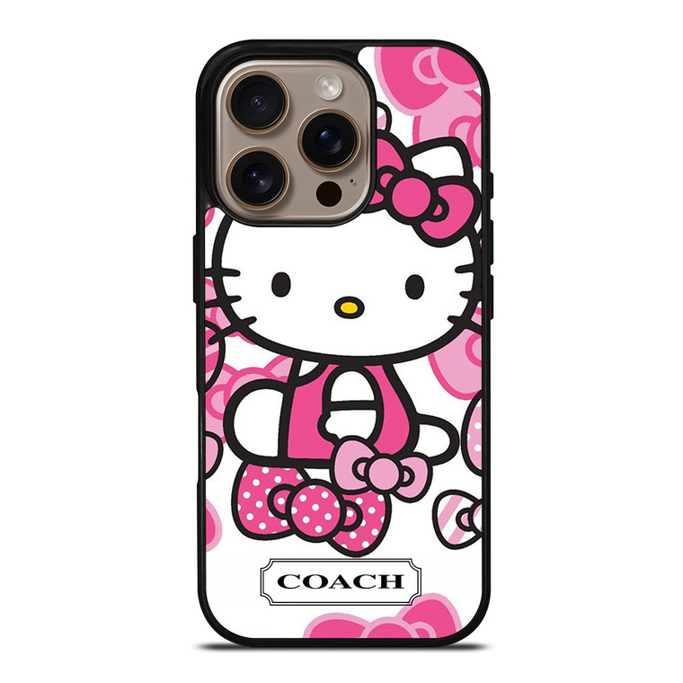 HELLO KITTY COACH NEW YORK PINK iPhone 16 Pro Case Cover