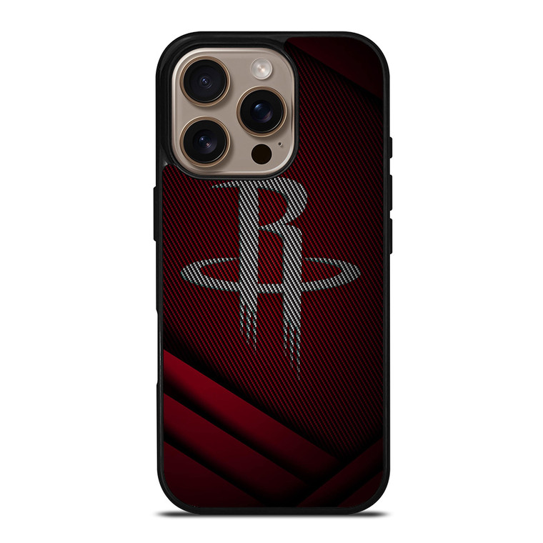 HOUSTON ROCKETS CARBON LOGO iPhone 16 Pro Case Cover