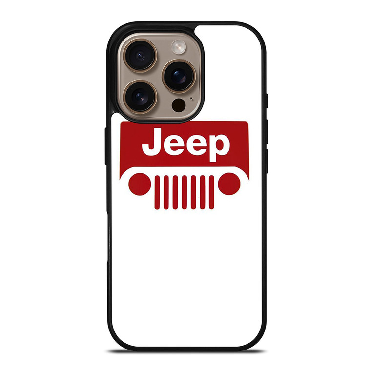 JEEP CAR LOGO RED iPhone 16 Pro Case Cover
