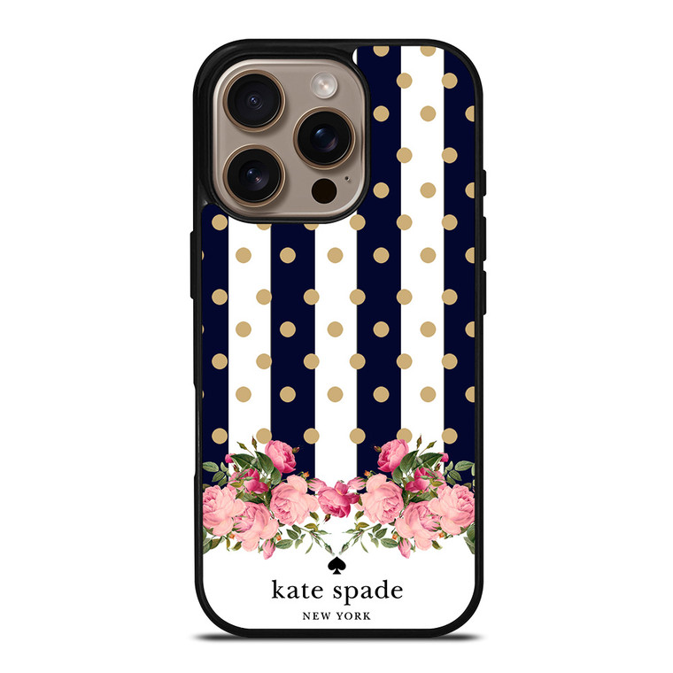 KATE SPADE NEW YORK POLKADOTS FLORAL iPhone 16 Pro Case Cover