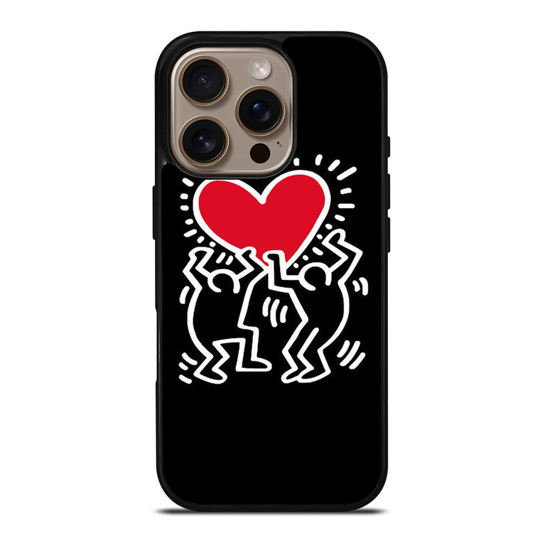 KEITH HARING LOVE iPhone 16 Pro Case Cover KEITH HARING LOVE iPhone 16 Pro Case Cover