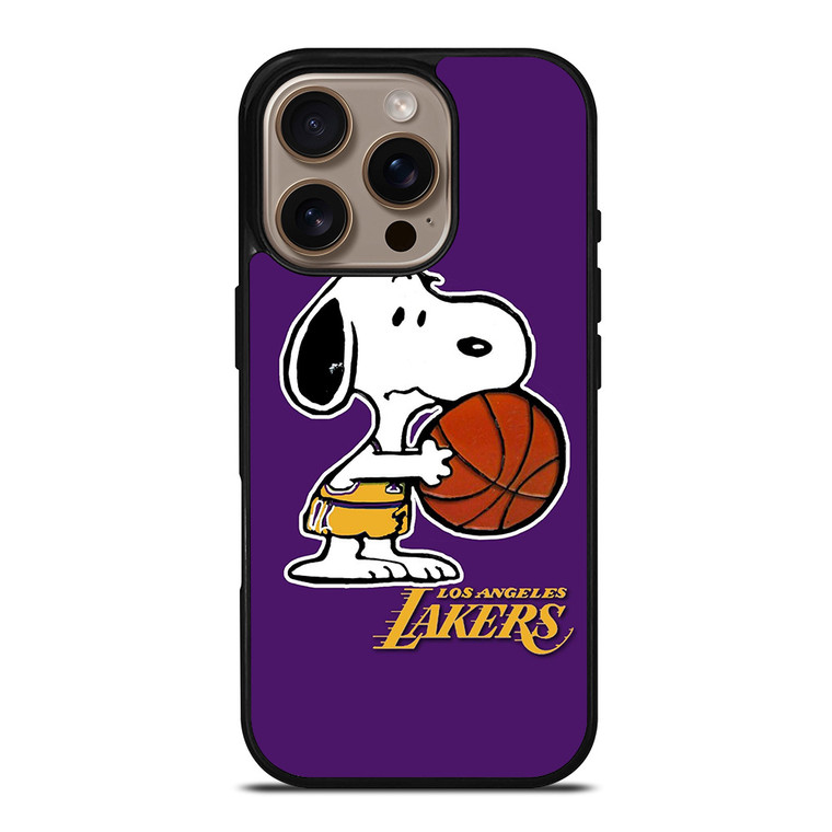 LA LAKERS BASKETBALL SNOOPY iPhone 16 Pro Case Cover