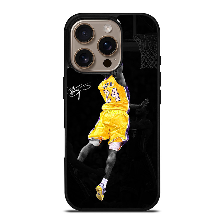LA LAKERS KOBE BRYANT SIGNATURE iPhone 16 Pro Case Cover