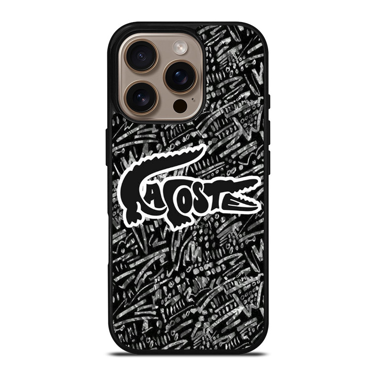 LACOSTE LOGO BLACK AND WHITE iPhone 16 Pro Case Cover