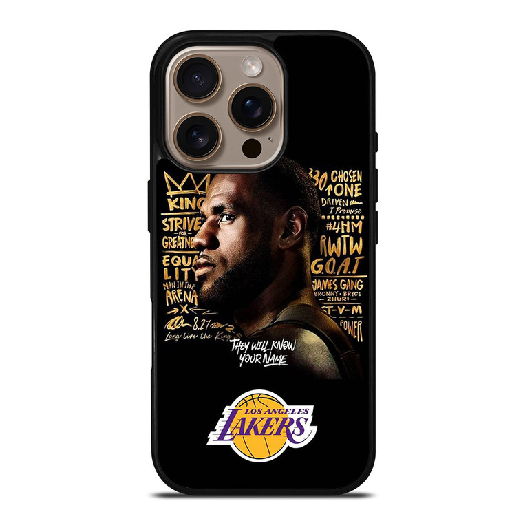 LEBRON JAMES QUOTE LA LAKERS iPhone 16 Pro Case Cover