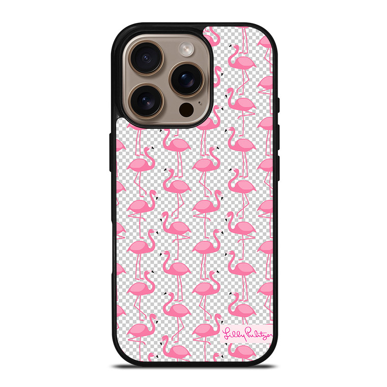 LILLY PULITZER FLAMINGO PATTERN iPhone 16 Pro Case Cover
