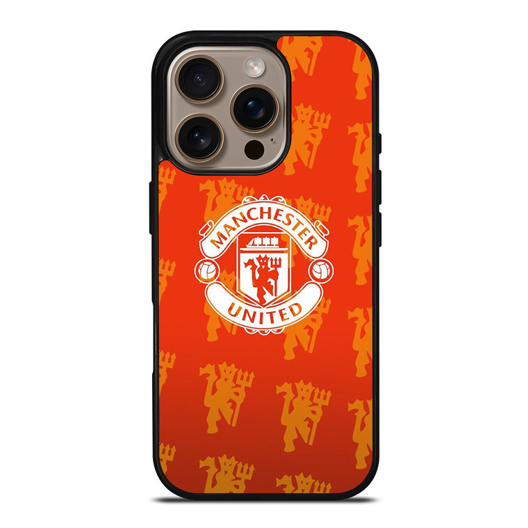 MANCHESTER UNITED FC LOGO RED DEVILS iPhone 16 Pro Case Cover