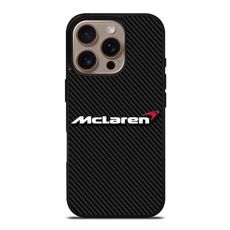 MCLAREN LOGO CARBON iPhone 16 Pro Case Cover