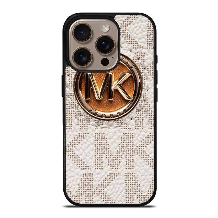 MICHAEL KORS LOGO MK WHITE iPhone 16 Pro Case Cover