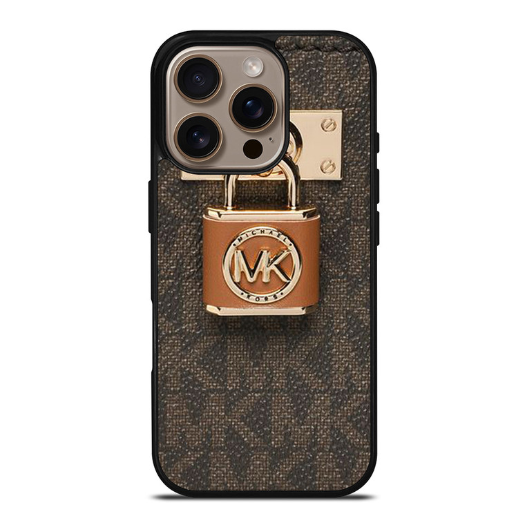 MICHAEL KORS MK LOGO PADLOCK iPhone 16 Pro Case Cover