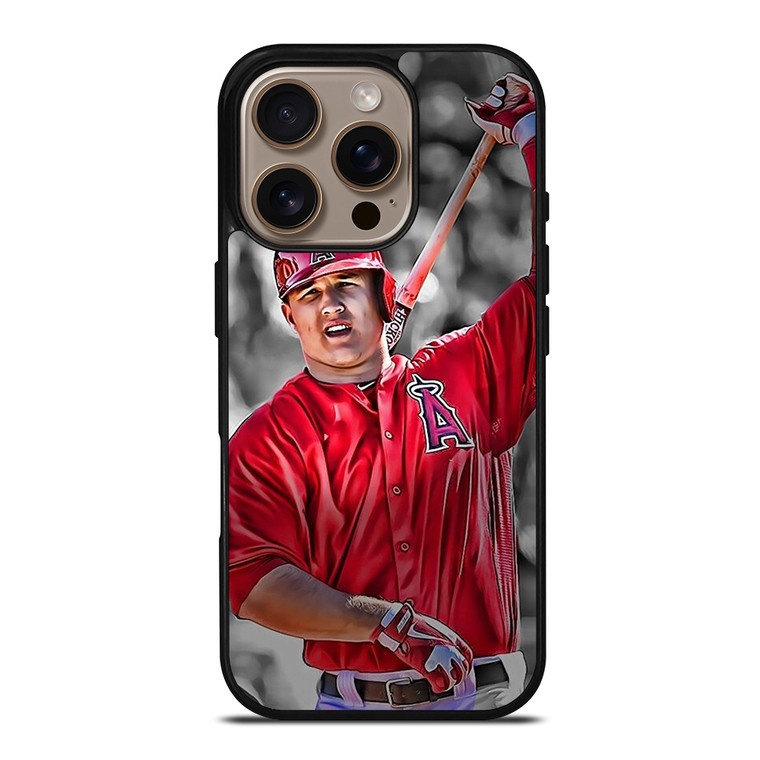 MIKE TROUT BASEBALL LOS ANGELES ANGELS iPhone 16 Pro Case Cover