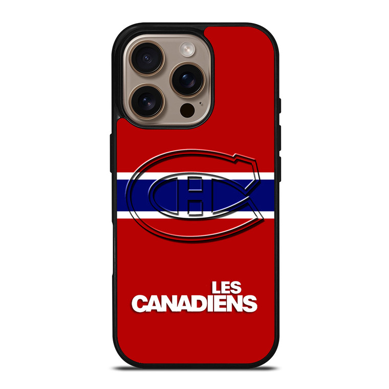 MONTREAL LES CANADIENS STRIPED LOGO iPhone 16 Pro Case Cover