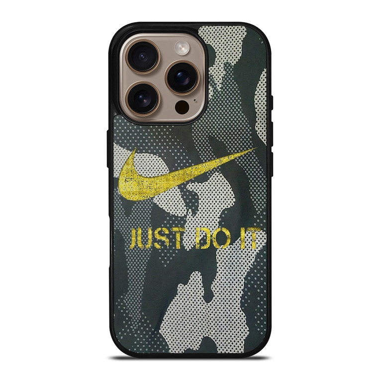 NIKE JUST DO IT CAMO iPhone 16 Pro Case Cover