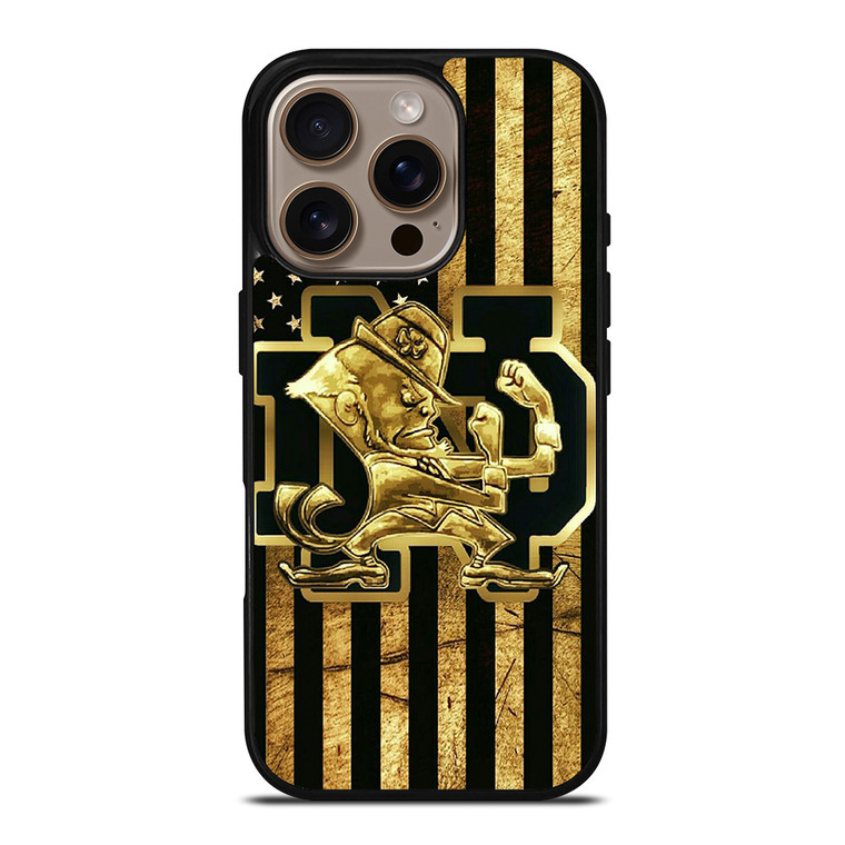 NOTRE DAME FIGHTING IRISH GOLD iPhone 16 Pro Case Cover