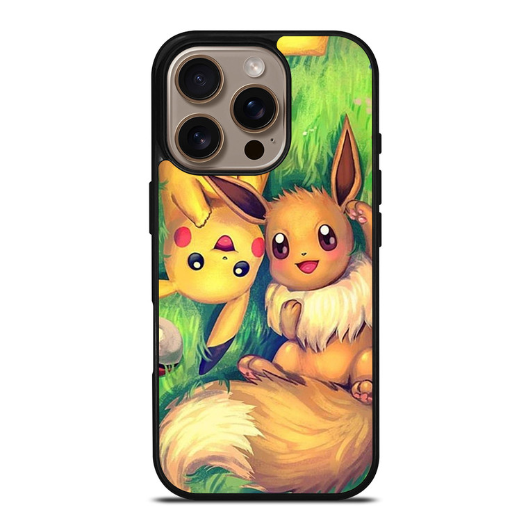 POKEMON EEVEE AND PIKACHU iPhone 16 Pro Case Cover
