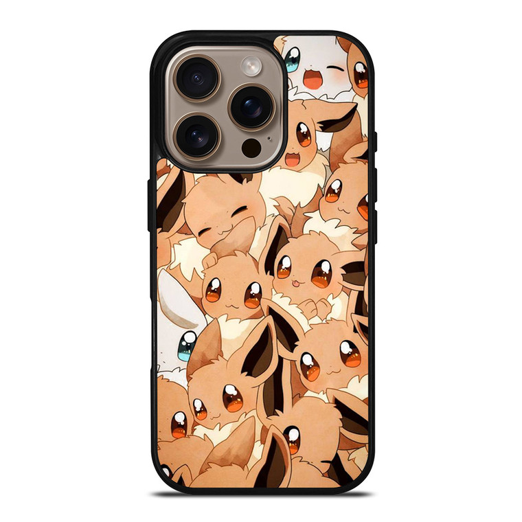 POKEMON EEVEE CUTE COLLAGE iPhone 16 Pro Case Cover