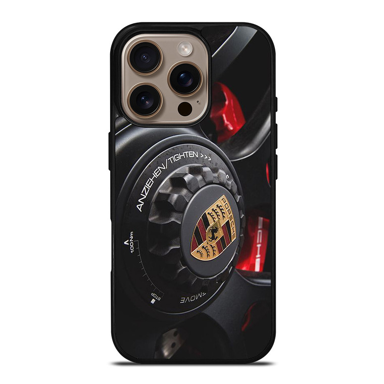 PORSCHE CAR LOGO WHEEL ICON iPhone 16 Pro Case Cover