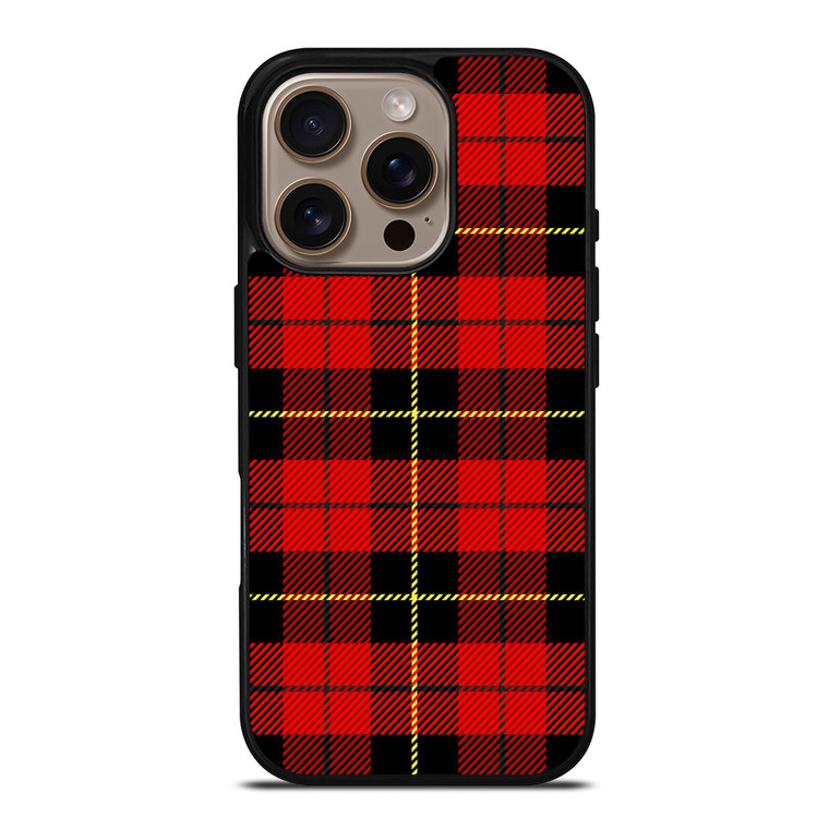 RED BLACK TARTAN PATTERN iPhone 16 Pro Case Cover RED BLACK TARTAN PATTERN iPhone 16 Pro Case Cover