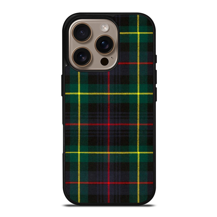 RED YELLOW TARTAN PLAID PATTERN iPhone 16 Pro Case Cover