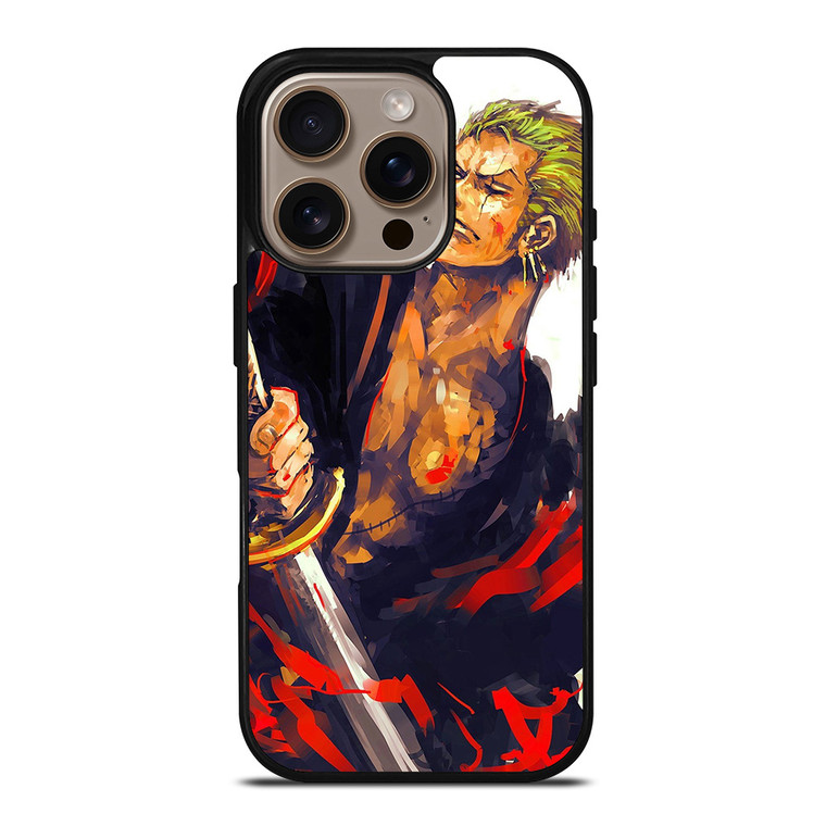 RORONOA ZORO ONE PIECE ART iPhone 16 Pro Case Cover