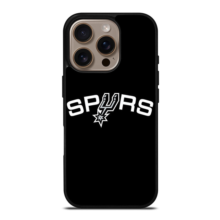 SAN ANTONIO SPURS LOGO BLACK iPhone 16 Pro Case Cover