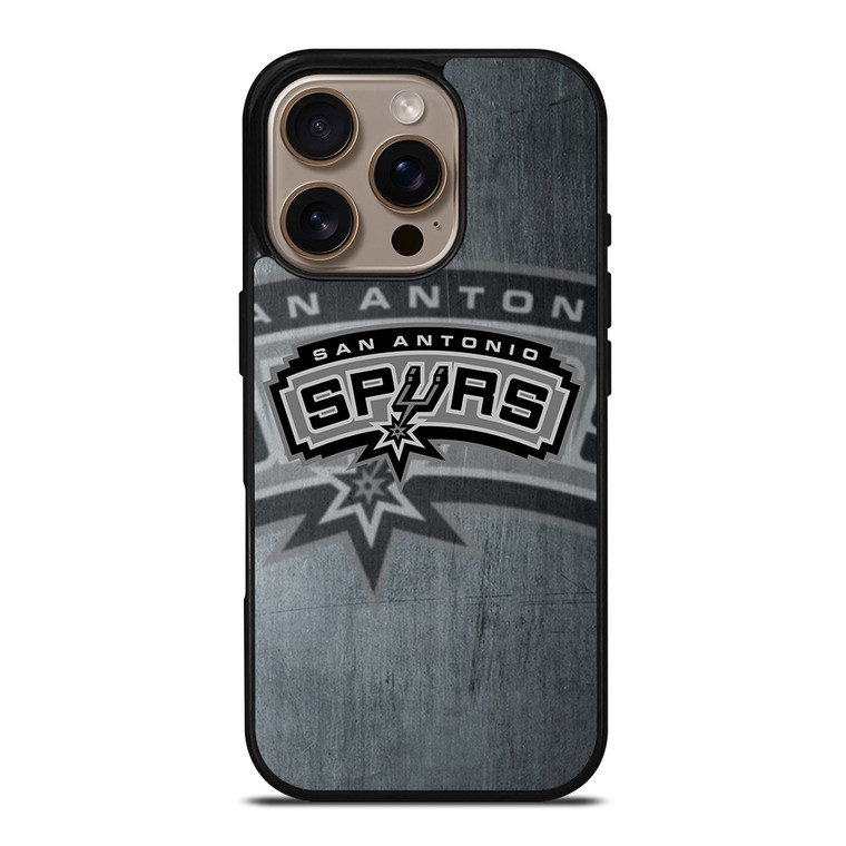 SAN ANTONIO SPURS METAL LOGO iPhone 16 Pro Case Cover
