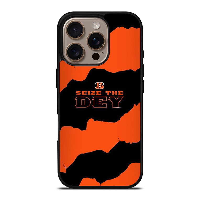 SEIZE THE DEY CINCINNATI BENGALS LOGO FOOTBALL TEAM iPhone 16 Pro Case Cover SEIZE THE DEY CINCINNATI BENGALS LOGO FOOTBALL TEAM iPhone 16 Pro Case Cover