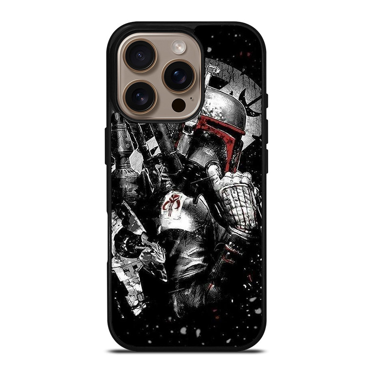 STAR WARS BOBA FETT ART iPhone 16 Pro Case Cover
