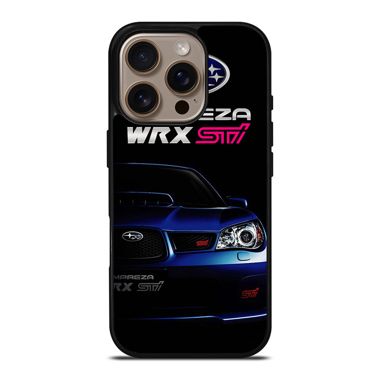SUBARU IMPREZA WRX STI BLUE CAR iPhone 16 Pro Case Cover