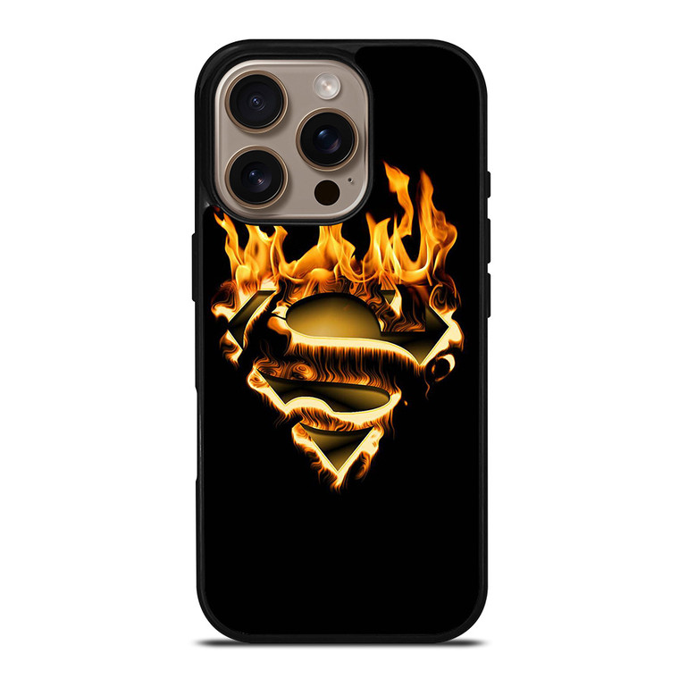 SUPERMAN LOGO FIRE iPhone 16 Pro Case Cover SUPERMAN LOGO FIRE iPhone 16 Pro Case Cover
