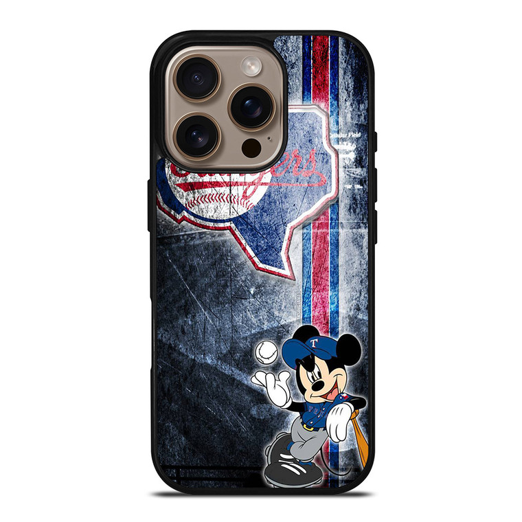 TEXAS RANGERS MICKEY MOUSE BASEBALL CLUB iPhone 16 Pro Case Cover