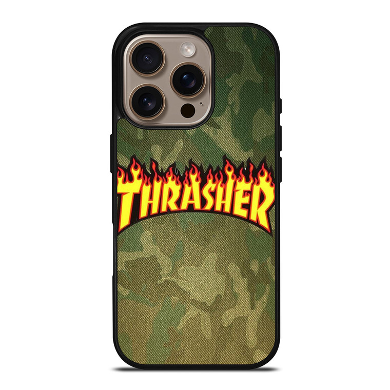 THRASHER CAMO SKATEBOARD MAGAZINE iPhone 16 Pro Case Cover THRASHER CAMO SKATEBOARD MAGAZINE iPhone 16 Pro Case Cover