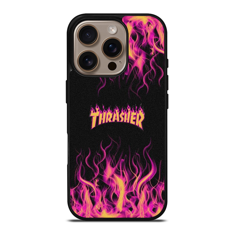 THRASHER FLAME SKATEBOARD MAGAZINE iPhone 16 Pro Case Cover