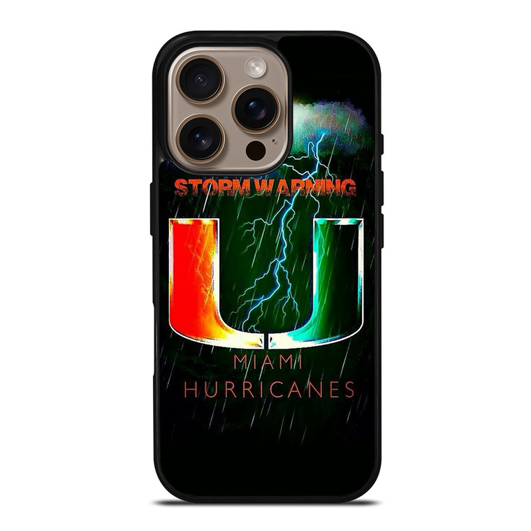 UM MIAMI HURRICANES NFL iPhone 16 Pro Case Cover UM MIAMI HURRICANES NFL iPhone 16 Pro Case Cover