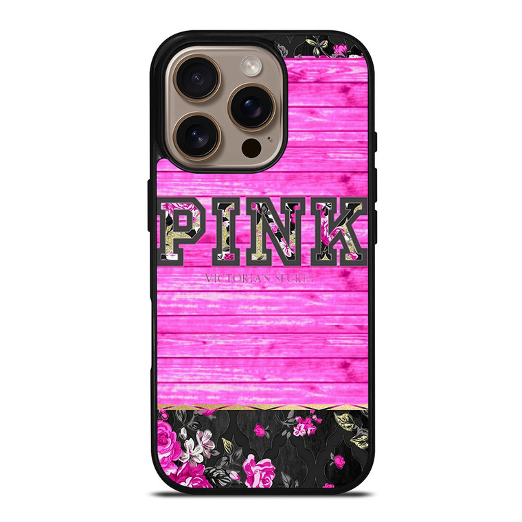 VICTORIA'S SECRET PINK FLORAL iPhone 16 Pro Case Cover