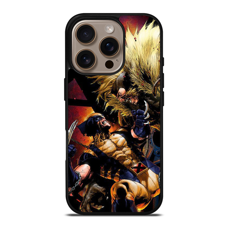 WOLVERINE VS SABRETOOTH iPhone 16 Pro Case Cover