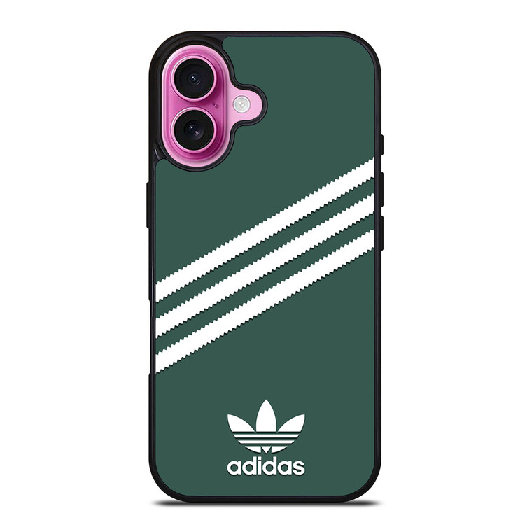 ADIDAS ORIGINALS STRIPES GREEN iPhone 16 Plus Case Cover