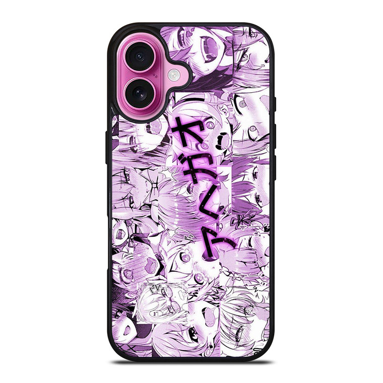 AHEGAO ANIME FACE iPhone 16 Plus Case Cover