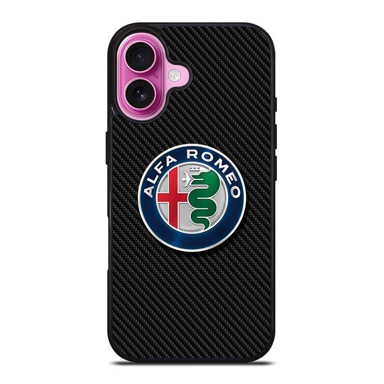 ALFA ROMEO CARBON iPhone 16 Plus Case Cover ALFA ROMEO CARBON iPhone 16 Plus Case Cover