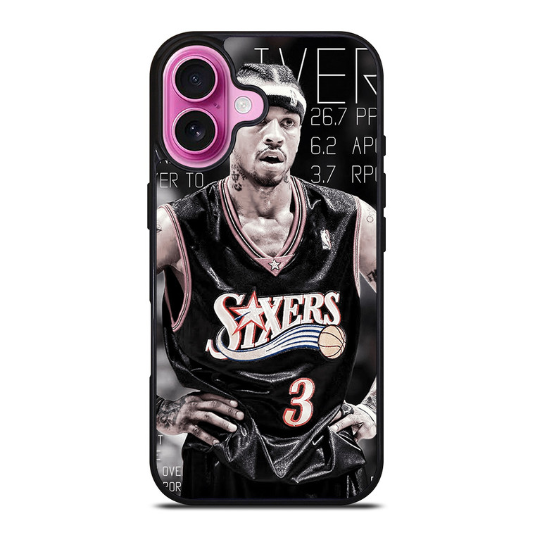 ALLEN IVERSON SIXERS iPhone 16 Plus Case Cover