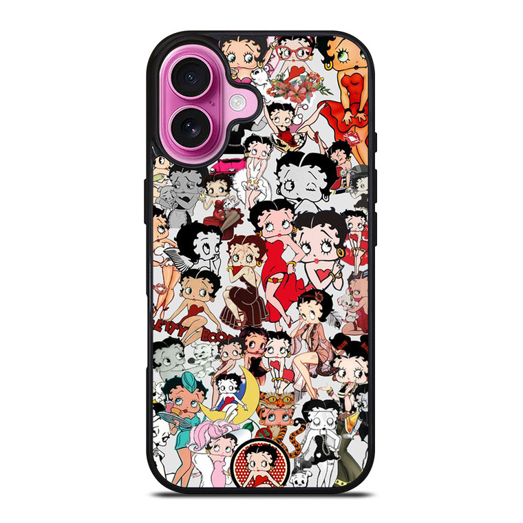BETTY BOOP CARTOON COLLAGE iPhone 16 Plus Case Cover