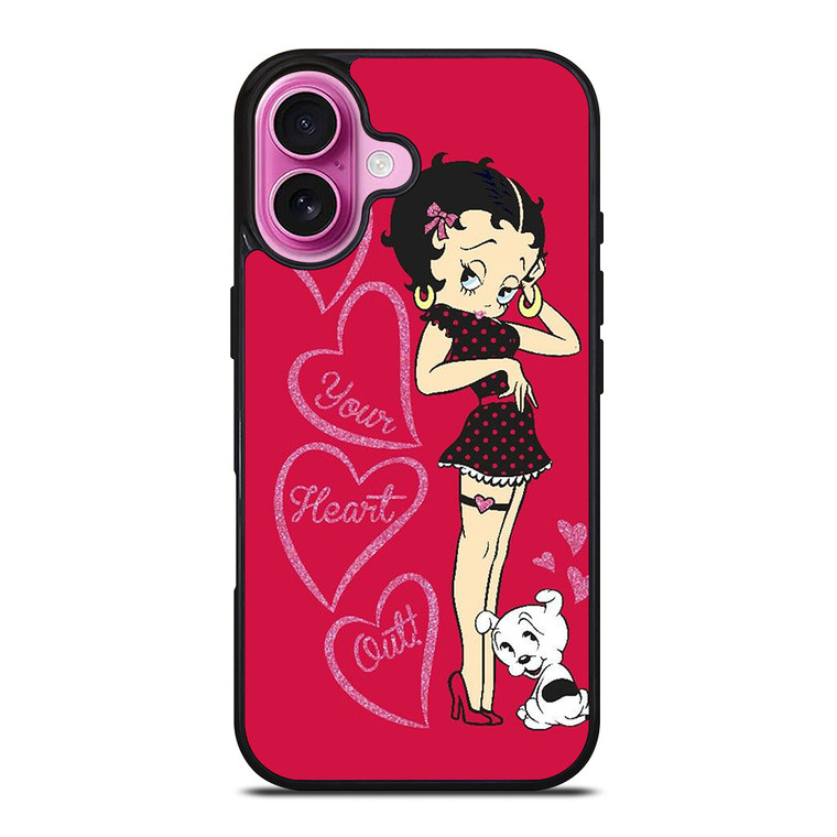BETTY BOOP EAT YOUR HEART iPhone 16 Plus Case Cover