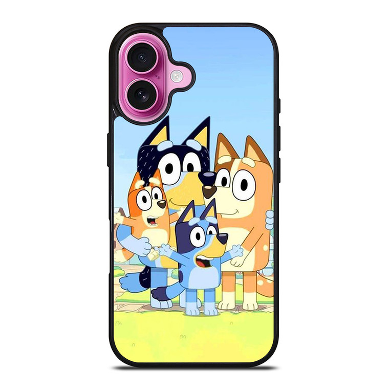 BLUEY CHARACTERS CARTOON iPhone 16 Plus Case Cover