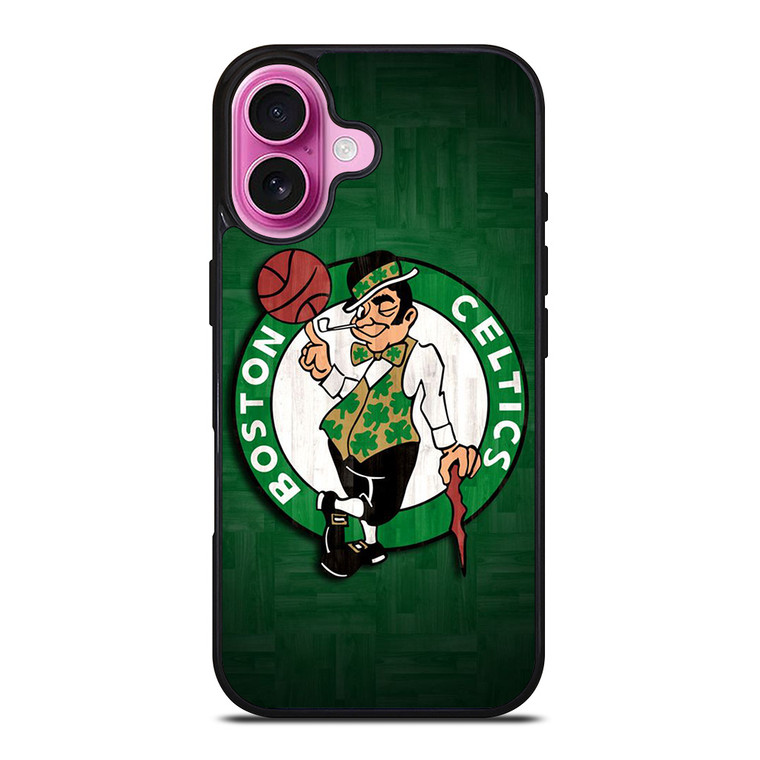 BOSTON CELTICS WOODEN LOGO iPhone 16 Plus Case Cover