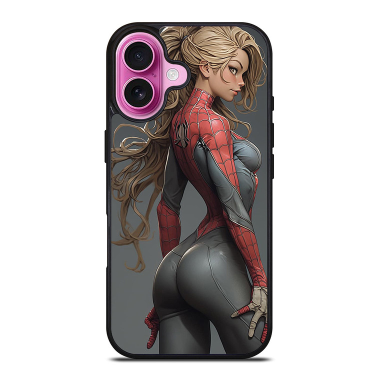 CARTOON SPIDER GIRL SEXY MARVEL COMICS iPhone 16 Plus Case Cover