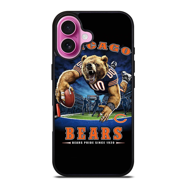 CHICAGO BEARS FOOTBALL MASCOT iPhone 16 Plus Case Cover