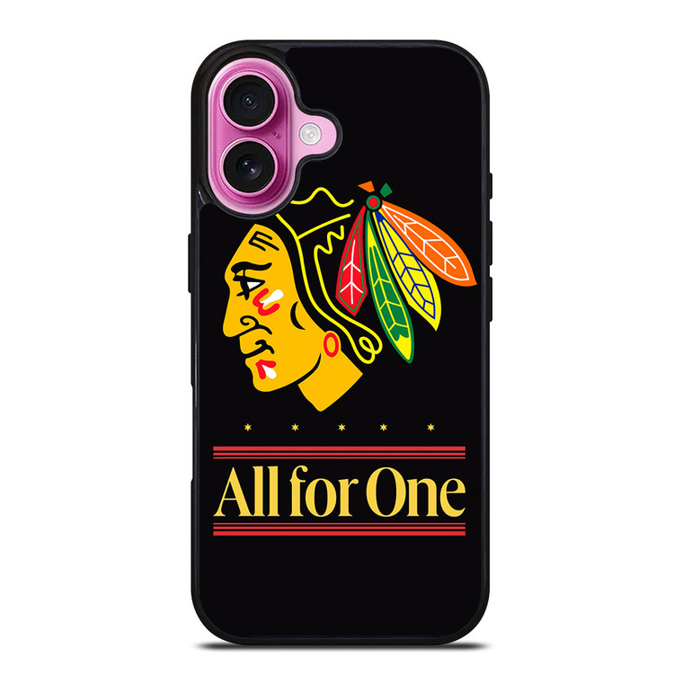 CHICAGO BLACKHAWKS ALL FOR ONE iPhone 16 Plus Case Cover
