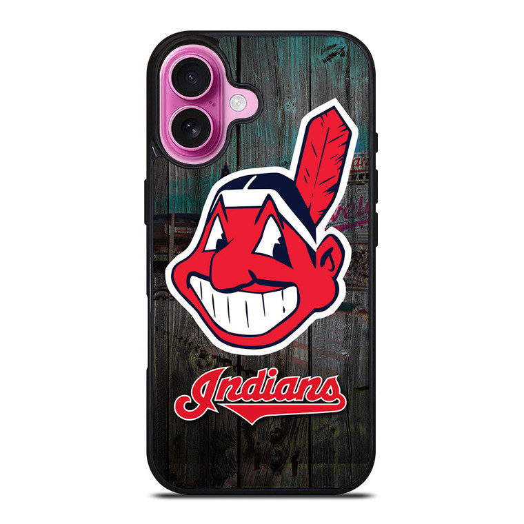 CLEVELAND INDIANS WOODEN LOGO iPhone 16 Plus Case Cover CLEVELAND INDIANS WOODEN LOGO iPhone 16 Plus Case Cover