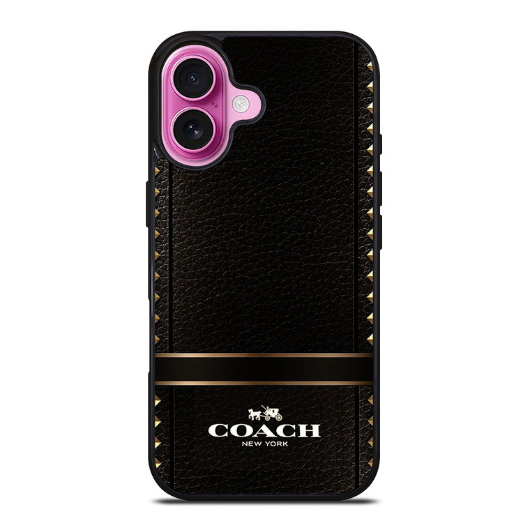 COACH BELT TEXTURE iPhone 16 Plus Case Cover