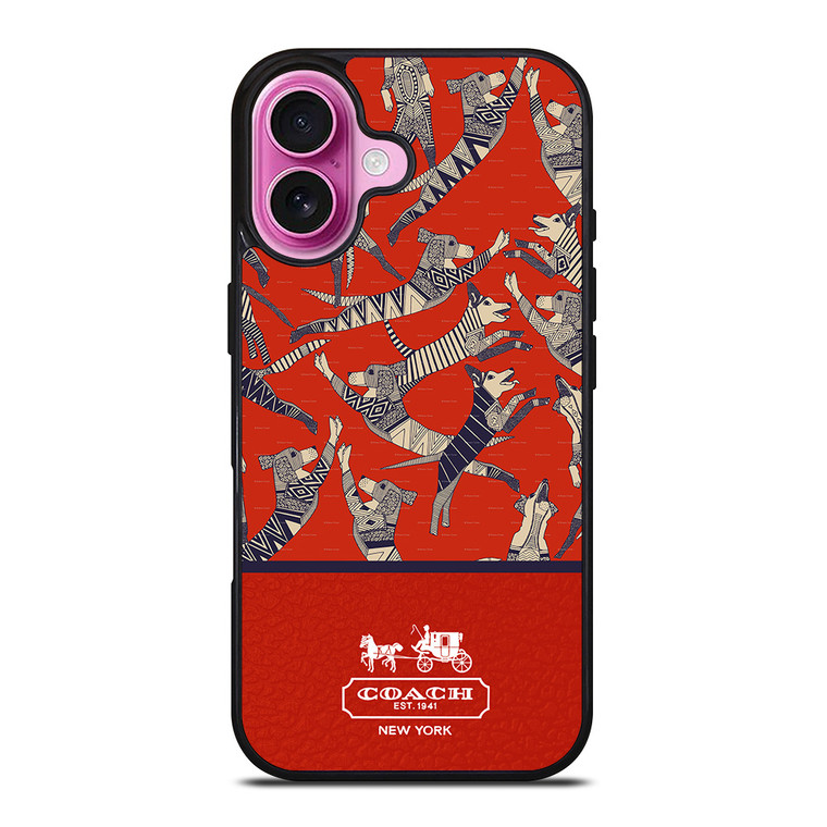 COACH NEW YORK DOG PARTY iPhone 16 Plus Case Cover